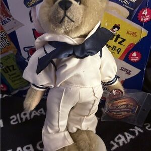 White and Blue Sailor Stuffed Animal Toy